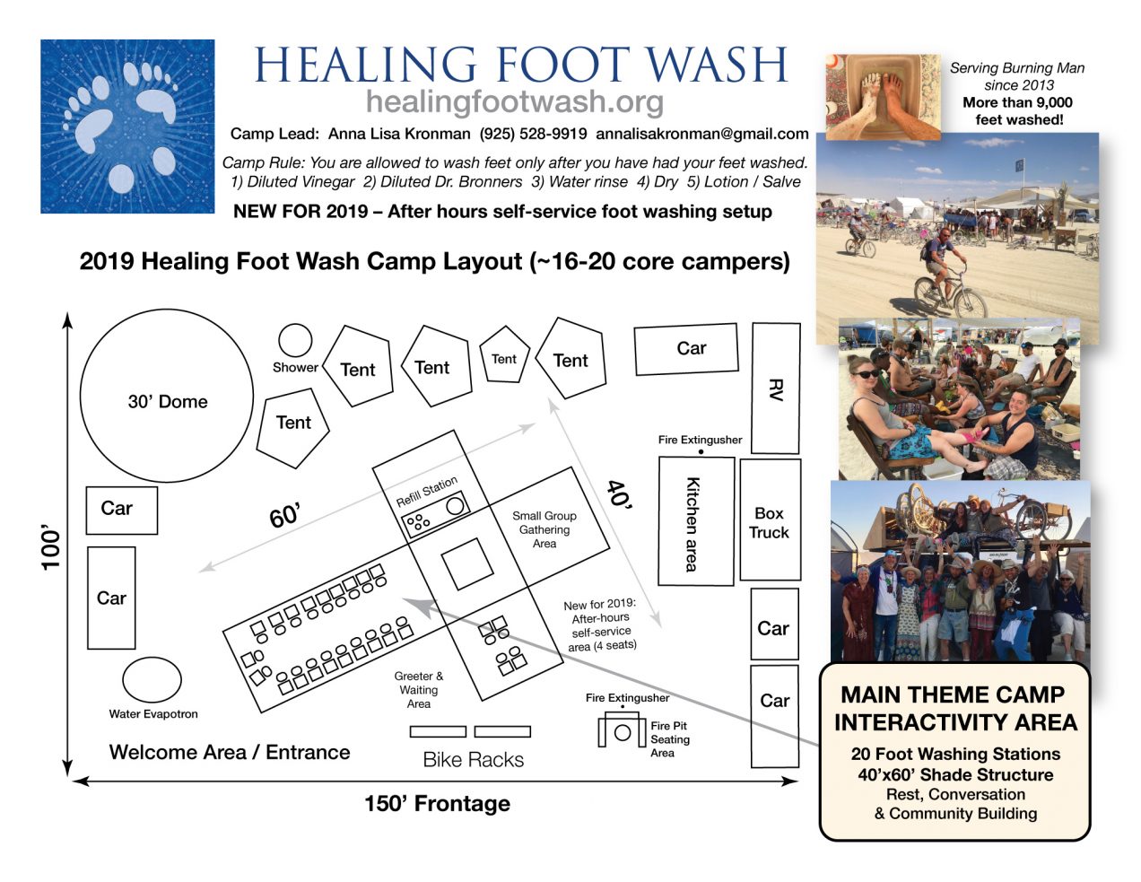 Healing Foot Wash at Burning Man 2024 Location 230 & E Burning