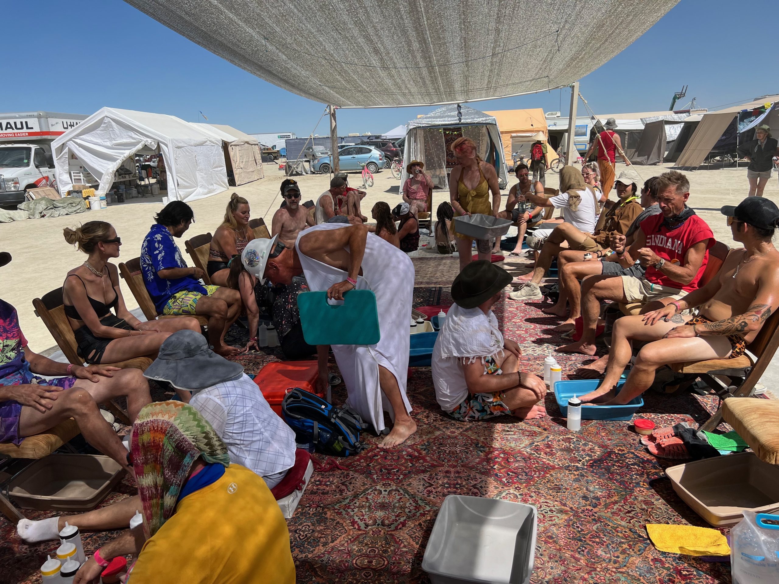 Healing Foot Wash camp at Burning Man 2023